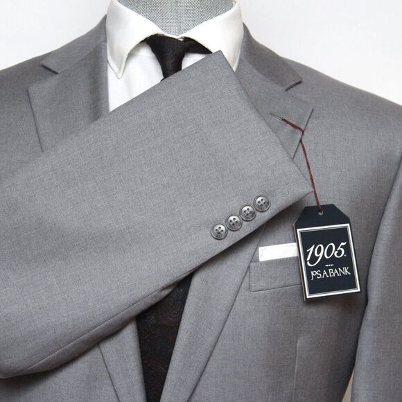 43R Jos A Bank 1905 Navy Mens Sportcoat Blazer Jacket Tailored Fit Grey D040200‎